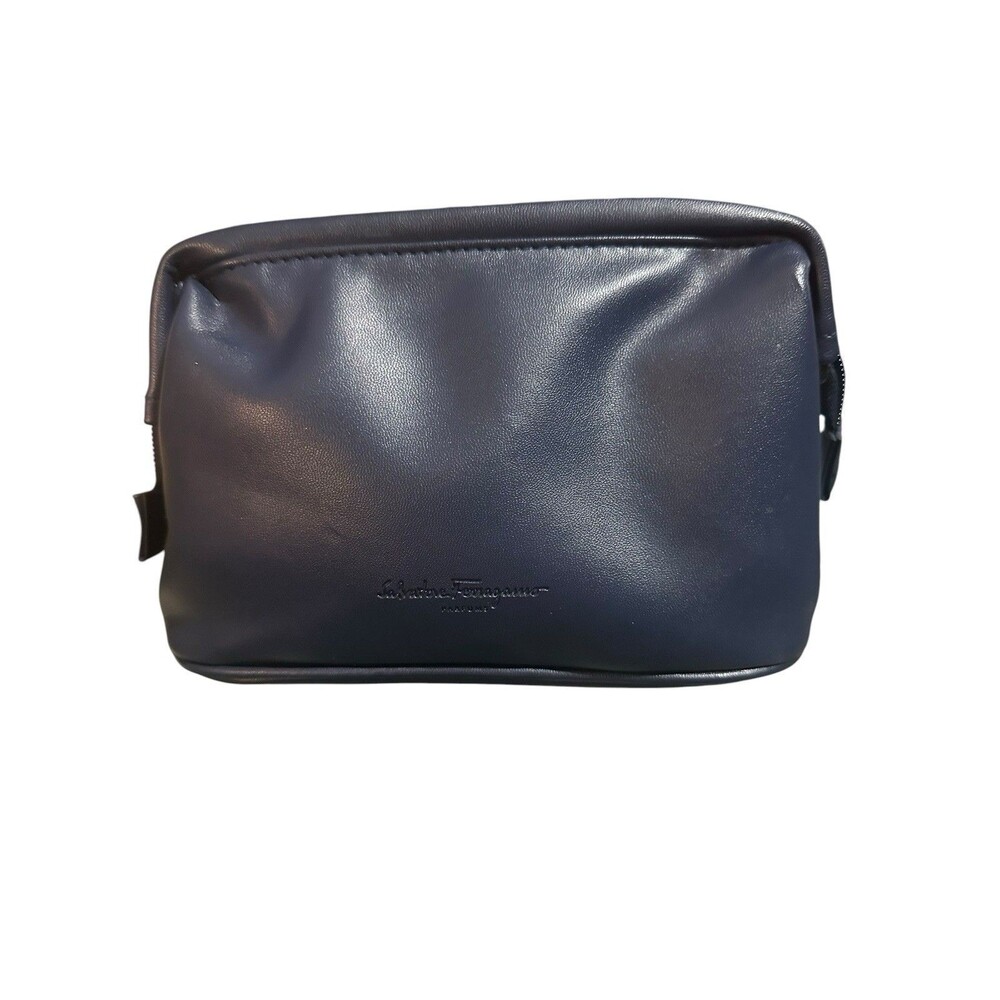 Turkish Airlines Salvatore Ferragamo Business Class Amenity Kit Bag Navy blue